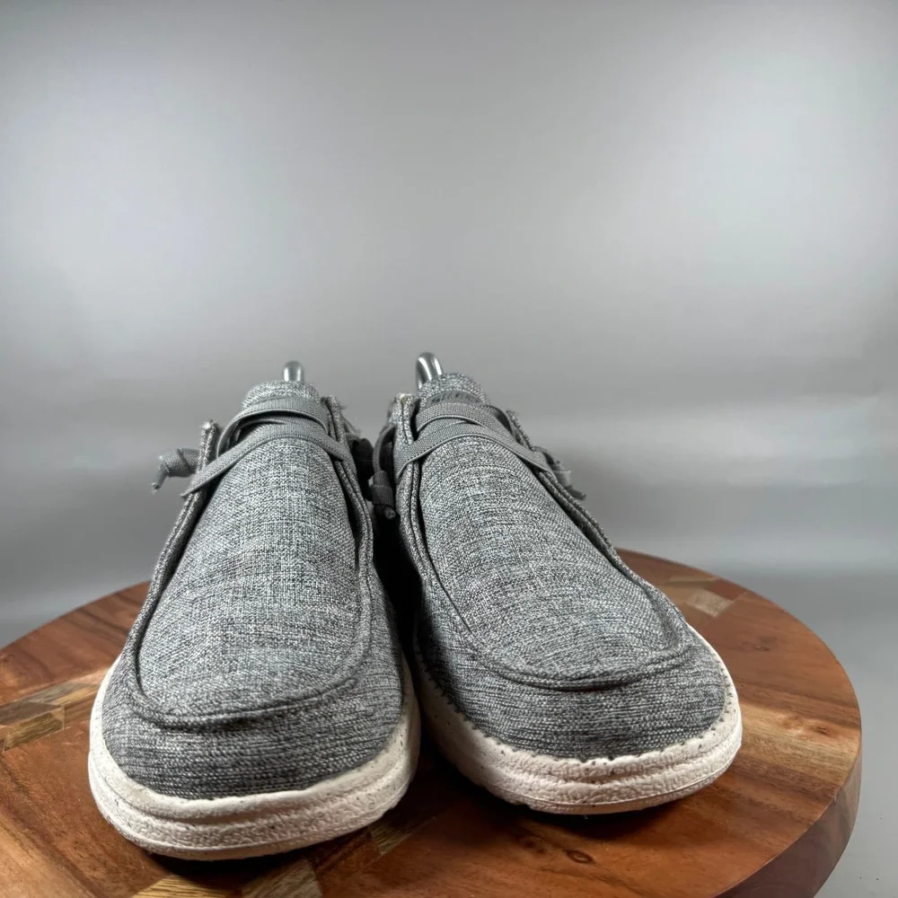 Skechers Mens Relaxed Fit 210101 Gray Moc Toe Slip On Loafers Size 9